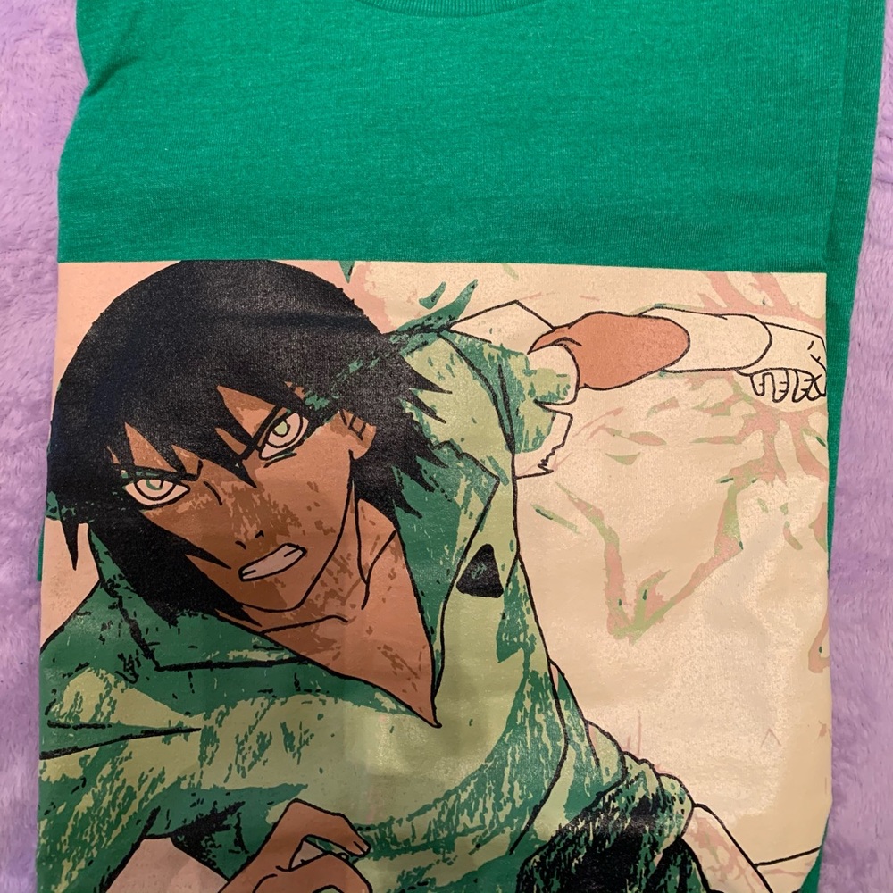 Anime character t-shirt.